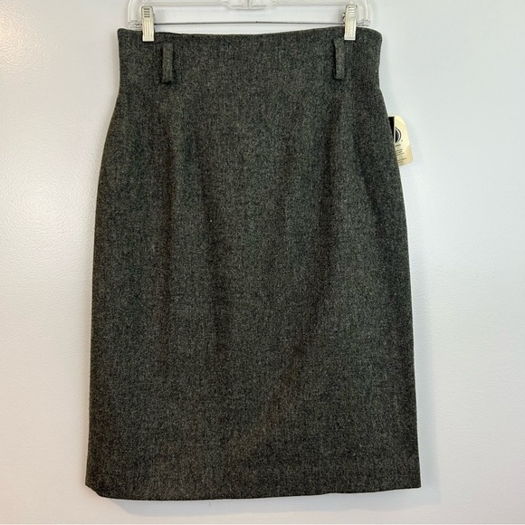 NWT Vintage Radcliffe Wool Blend High Waisted Pencil Skirt Size 12 - Picture 1 of 9
